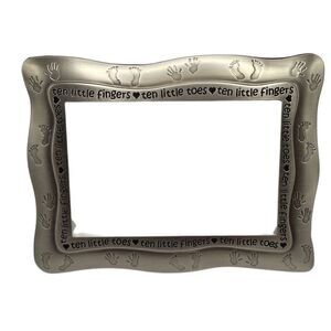 MALDEN INTERNATIONAL Pewter Ten Little Fingers Toes Photo Frame Baby  4 x 6
